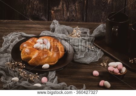 Easter Folar With Sugar Almonds