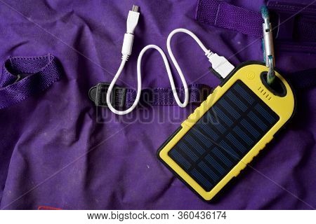 Portable solar cell for nature excursions.