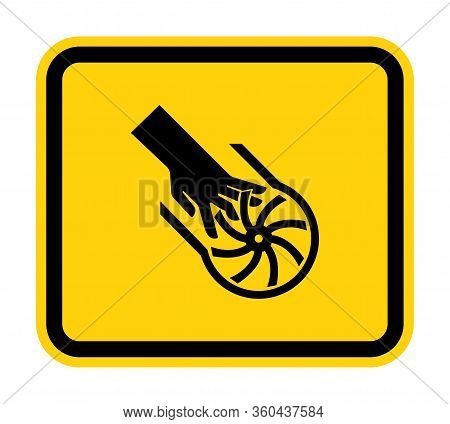 Cutting Of Fingers Impeller Blade Symbol Sign Isolate On White Background,vector Illustration Eps.10