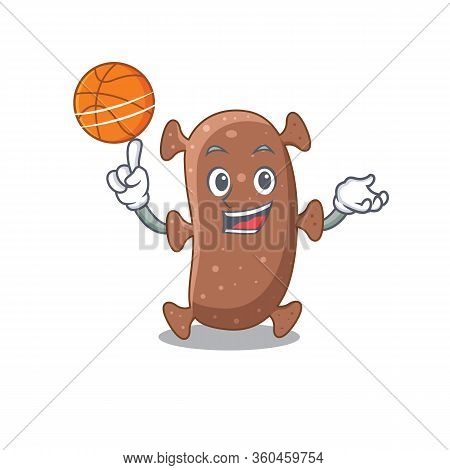 Gorgeous Actinomyces Israelii Mascot Design Style With Basketball