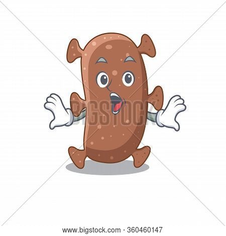 Cartoon Design Style Of Actinomyces Israelii Has A Surprised Gesture