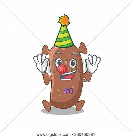 Cartoon Character Design Concept Of Cute Clown Actinomyces Israelii