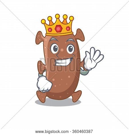 A Wise King Of Actinomyces Israelii Mascot Design Style