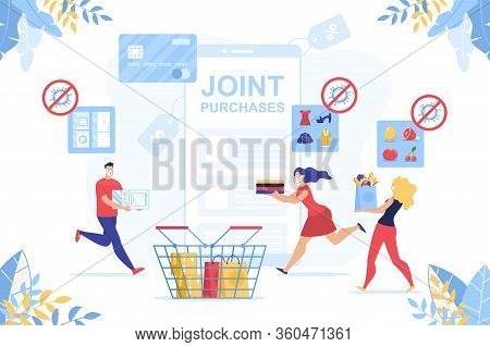 Joint Online Safety Purchase During Quarantine. Self-isolation And Shopping Via Internet During Covi