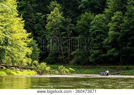 Floating Along Dunajec River In Pieniny National Park, Poland, Dunajec River - Popular Tourist Spot 