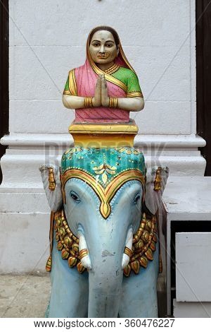 MUMBAI, INDIA - FEBRUARY 13, 2020: Babu Amichand Panalal Adishwarji Jain temple, Mumbai