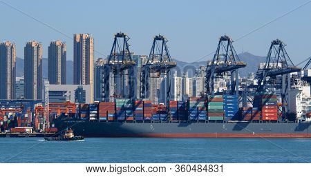 Kwai Tsing, Hong Kong 29 November 2019:  Kwai Tsing Container Terminals