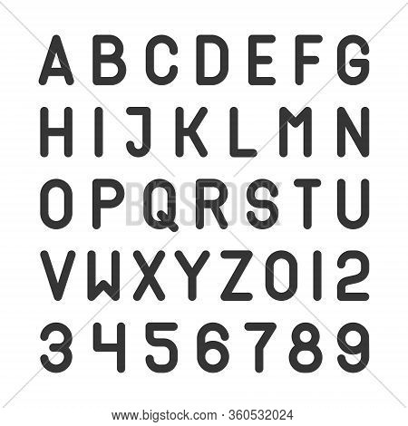 Geometric Simple Alphabet Font. Abc Line Stylr Design. Vector