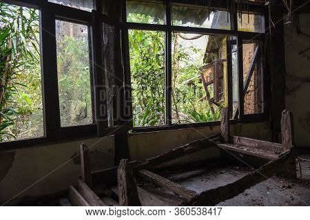 Old Abandoned Tourist Resort In The Jungle Of Chitwan National Park, Nepal