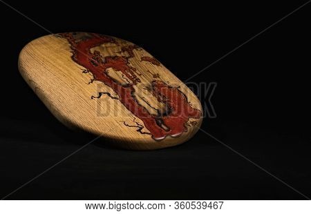 Beautiful Cutting Board For Slicing Food And Beauty Of The Kitchen Interior