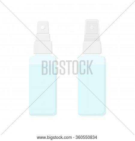 Spray Bottle Icon Set Flat Design