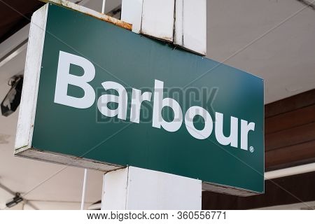 Bordeaux , Aquitaine / France - 02 15 2020 : Barbour Logo Store Front Sign Shop Brand Fashion Retail