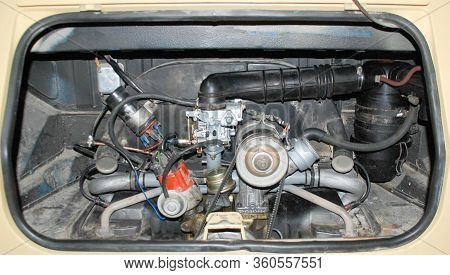 Bordeaux , Aquitaine / France - 11 18 2019 : Volkswagen Type 181 Orange Car Vintage Thing