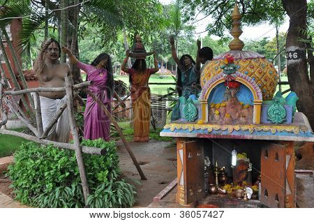 Shilparamam arts and crafts village in Hyderabad, India