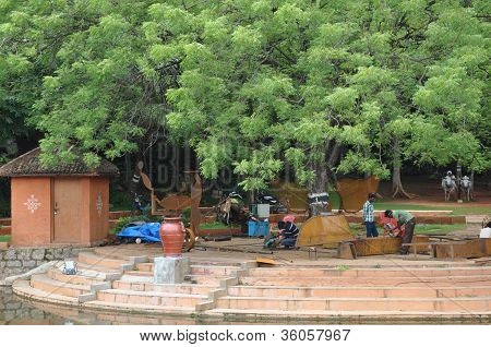 Shilparamam arts and crafts village in Hyderabad, India