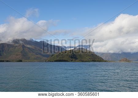 Glacier Mountain Near Aialik Glacier On Aialik Bay In Kenai Fjords National Park In Sep. 2019 Near S