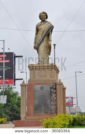 Statue of Indira Gandhi in Hyderabad, India