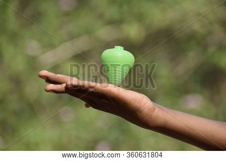 Lattu Game Playing On Out Door India