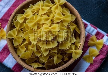 Uncooked Italian Pasta Concept