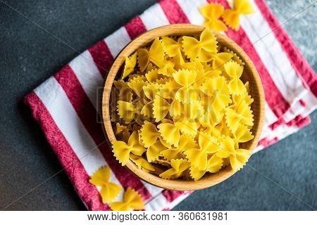 Uncooked Italian Pasta Concept