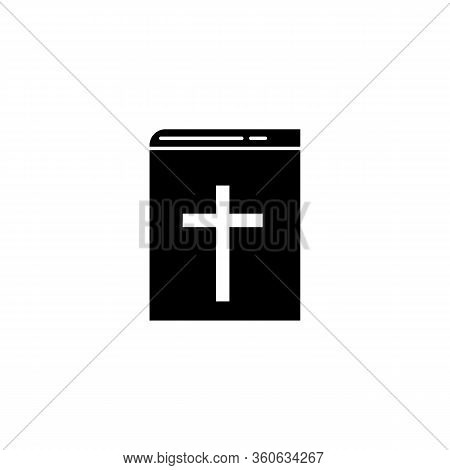 Bibble Book Easter Black Icon Isolated On A White Background.easter Element Design.religion Concept.
