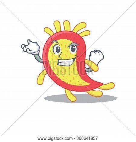 A Dazzling Azorhizobium Caulinodans Mascot Design Concept With Happy Face