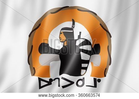 Cree People Ethnic Flag, Canada. 3d Illustration