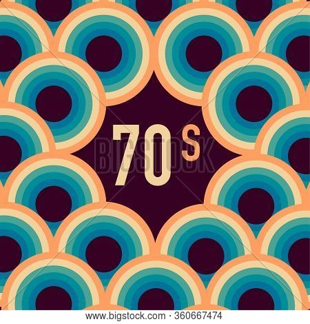 70s, 1970 Abstract Vector Stock Retro Lines Background. Vector Illustration.