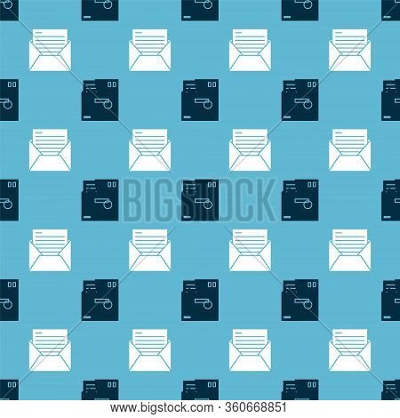 Set Ordered Envelope And Mail And E-mail On Seamless Pattern. Vector
