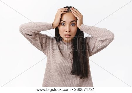 Annoyed And Pressured, Distressed Fed Up Asian Girlfriend Tired Constantly Saying Same Things, Grab 