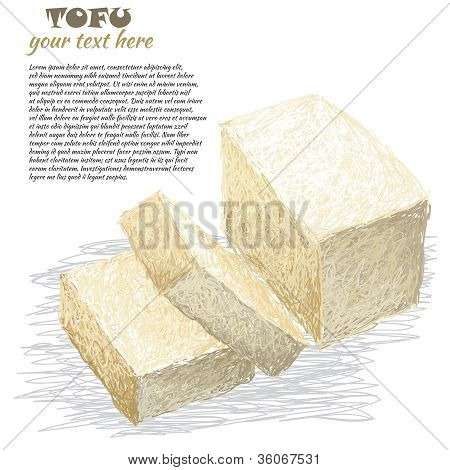 Tofu nakrájené