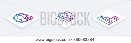 Set Isometric Line Premium Create Account Screen, Create Account Screen And Game Console With Joysti