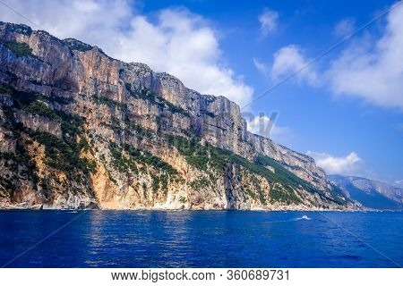 Cala Goloritze Beach In The Golf Of Orosei, Sardinia, Italy