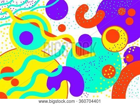 Abstract Background With Geometric Shapes In A Flat Style. Idea For Notebook Cover. Vector Illustrat