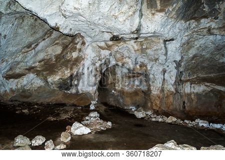 The Veterans Cave, Dug In The Left Bank Of The Danube, At Cazanele Mari, In The Ciucaru Mare Mountai
