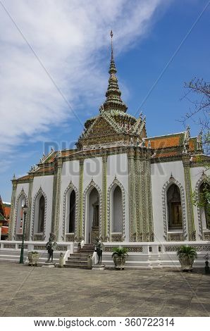 Phra Wiharn Yod At Temple Of The Emerald Buddha In Bangkok, Thailand