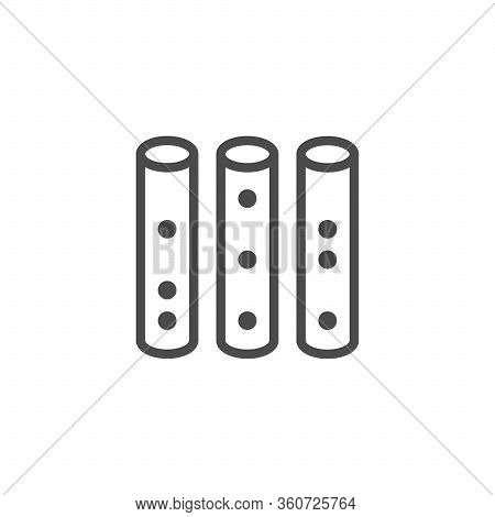 Optical Fiber Line Outline Icon Isolated On White. Internet Cable. Port, Connector, Network. Hardwar