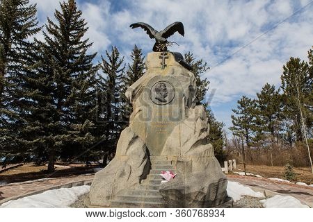 Karakol, Kyrgyzstan - March 3, 2020: Memorial Dedicated To Famous Russian Explorer Nikolay Mikhaylov