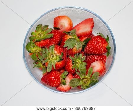 A Bowl Of Fresh Delicious Summer Strawberries