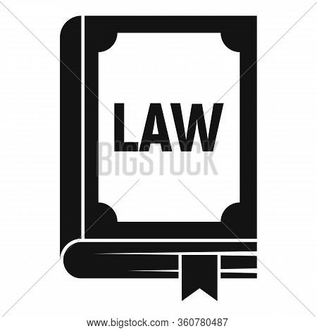 Law Book Icon. Simple Illustration Of Law Book Vector Icon For Web Design Isolated On White Backgrou