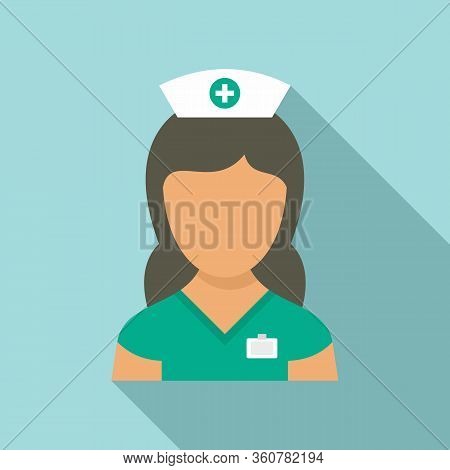 Medic Nurse Icon. Flat Illustration Of Medic Nurse Vector Icon For Web Design