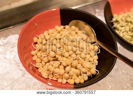 Fresh And Healthy Salad With Chickpeas, Food Closeup
