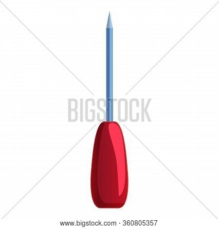 Wooden Awl Icon. Cartoon Of Wooden Awl Vector Icon For Web Design Isolated On White Background