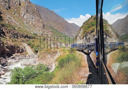 Train From Ollantaytambo Moves To Machu Picchu Pueblo.