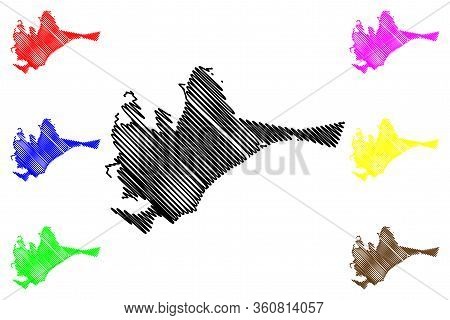 Galati City (republic Of Romania) Map Vector Illustration, Scribble Sketch City Of Galati Map