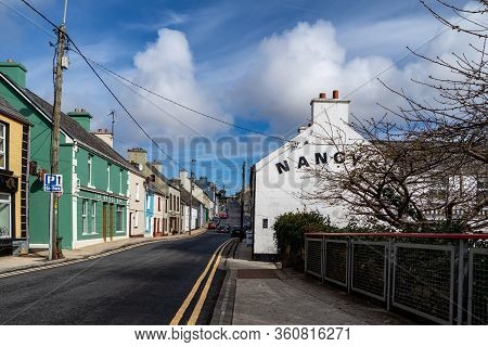 Ardara, County Donegal , Ireland - March 13 2020 : Ardara Town Is Still Busy During The Corona Outbr