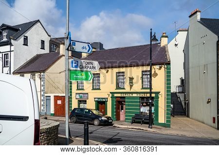 Ardara, County Donegal , Ireland - March 13 2020 : Ardara Town Is Still Busy During The Corona Outbr