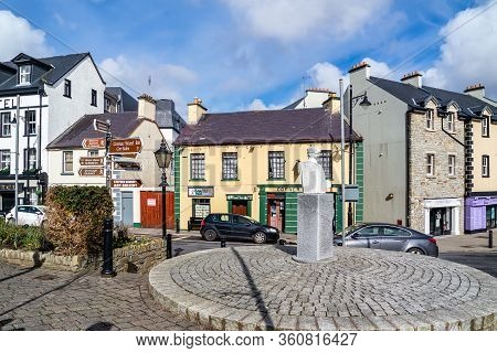 Ardara, County Donegal , Ireland - March 13 2020 : Ardara Town Is Still Busy During The Corona Outbr