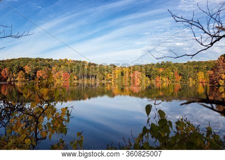 A Beautiful Morning Of Autumn In Framingham Massachusetts