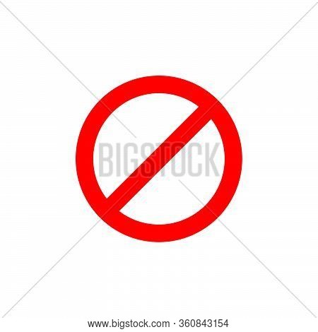 Prohibited Icon Graphic Design Vector Template Isolated